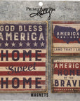 God Bless America Magnet Set
