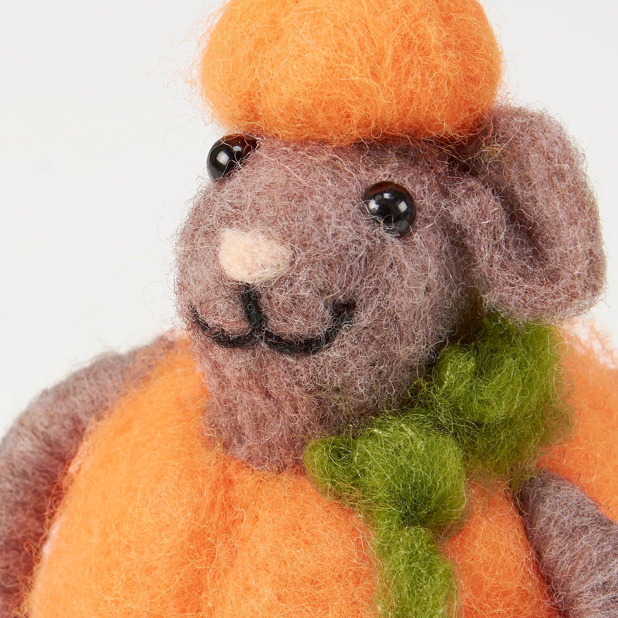 Felt Pumpkin Mouse Critter Ornament