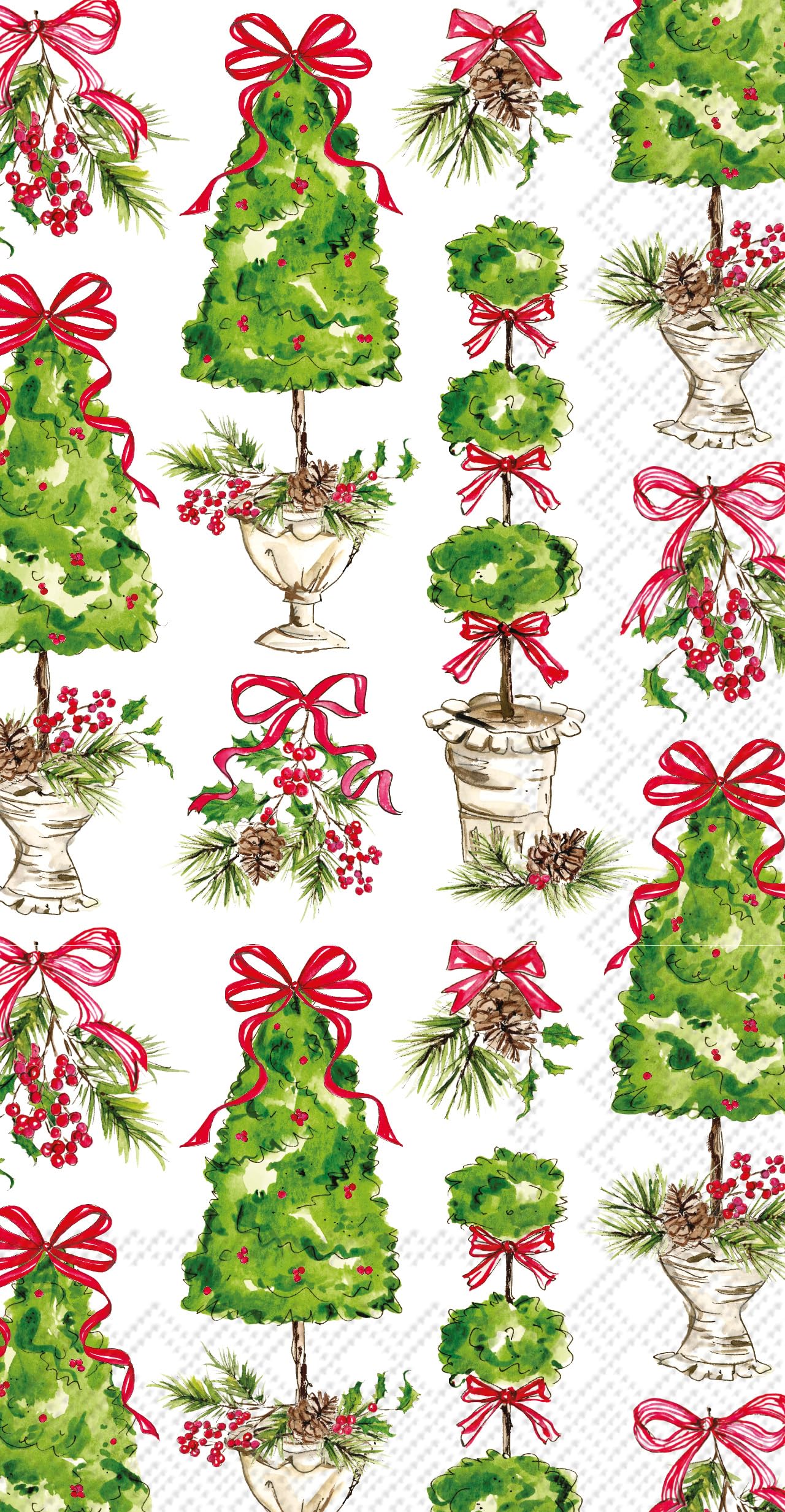 Holly Topiary Dinner/Guest Napkins