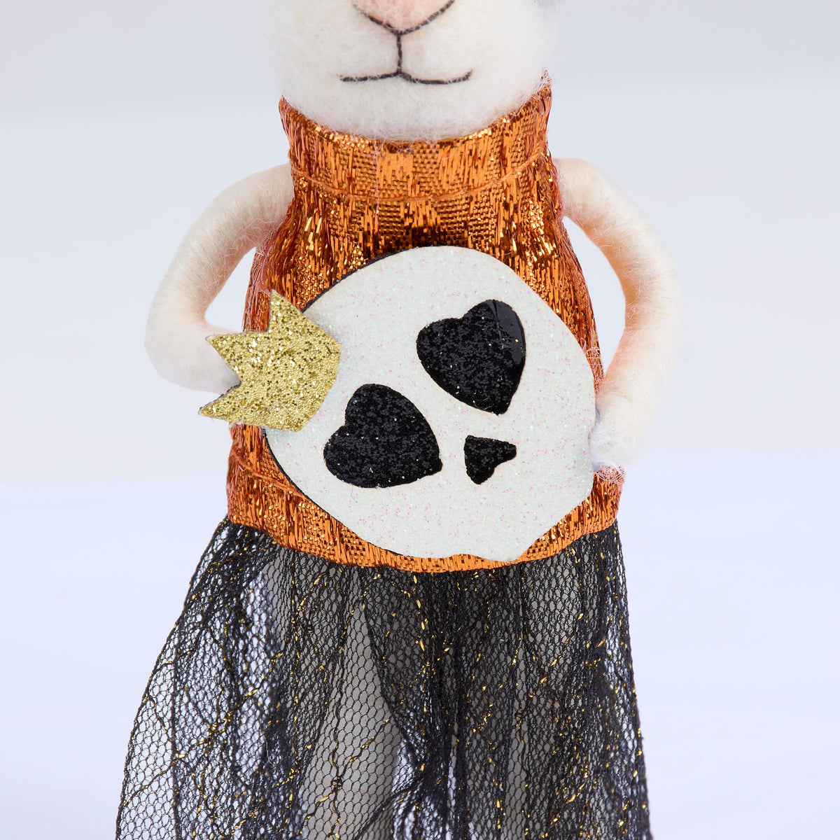 Skull Dress Mouse Critter Halloween Ornament