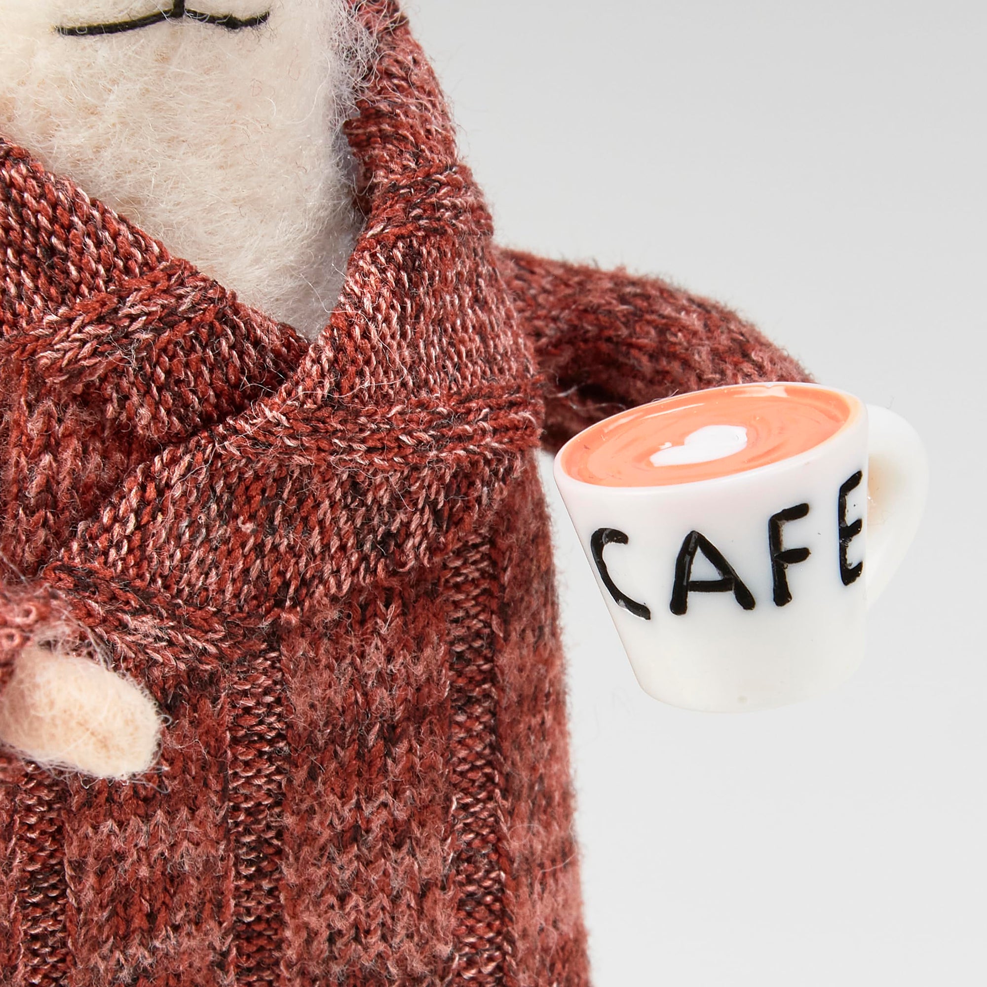 Cafe Houserobe Mouse Critter Ornament