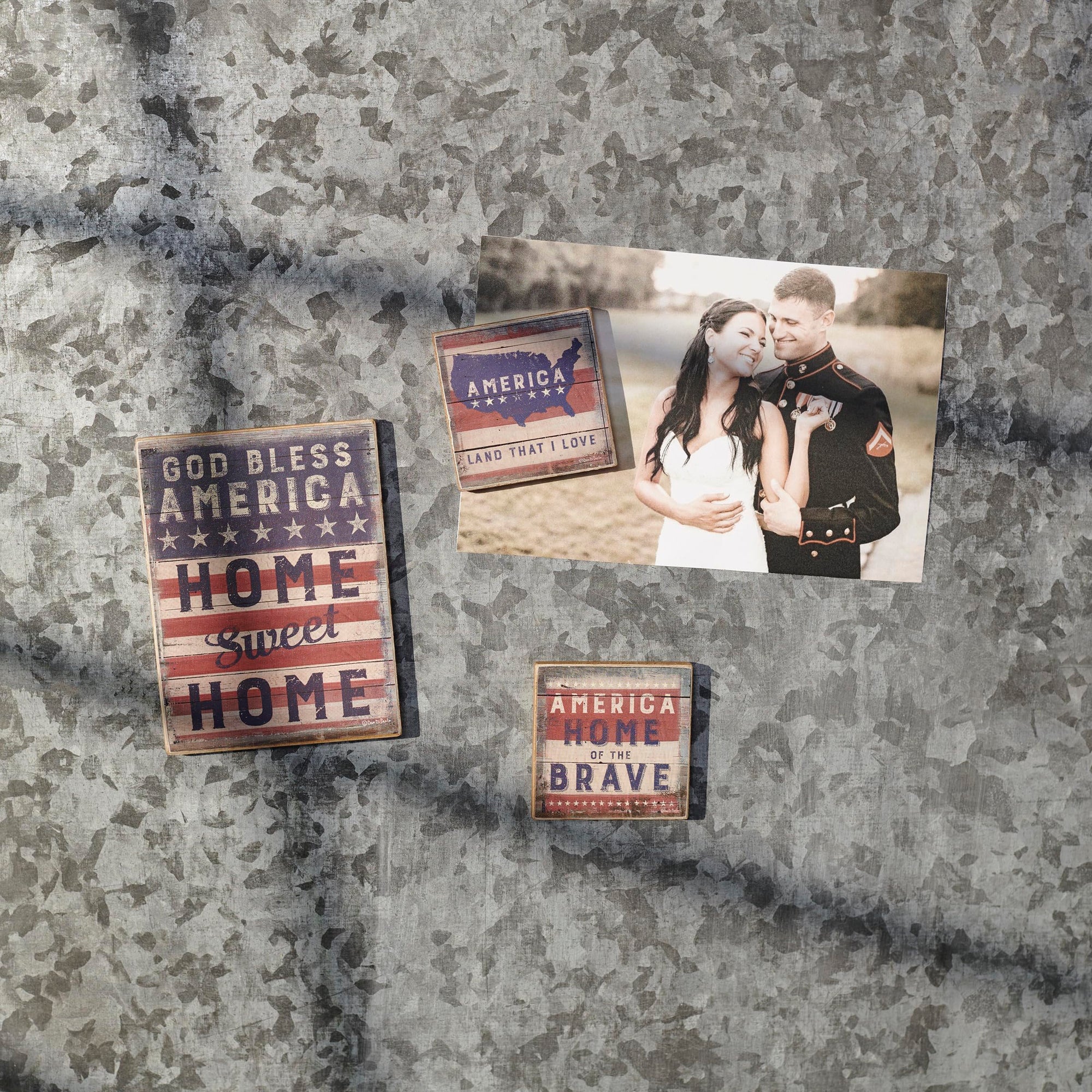 God Bless America Magnet Set