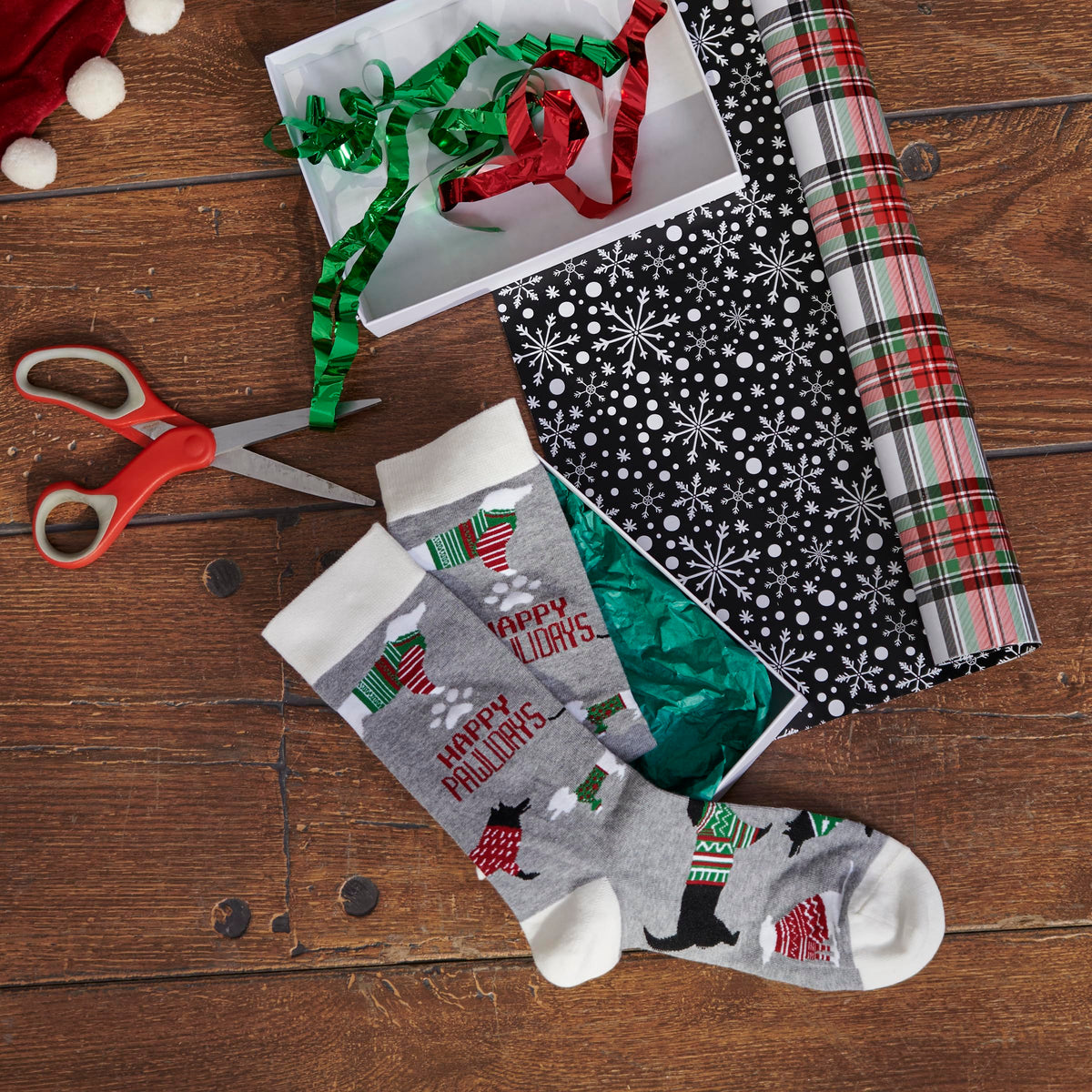 Happy Pawlidays Dog Socks