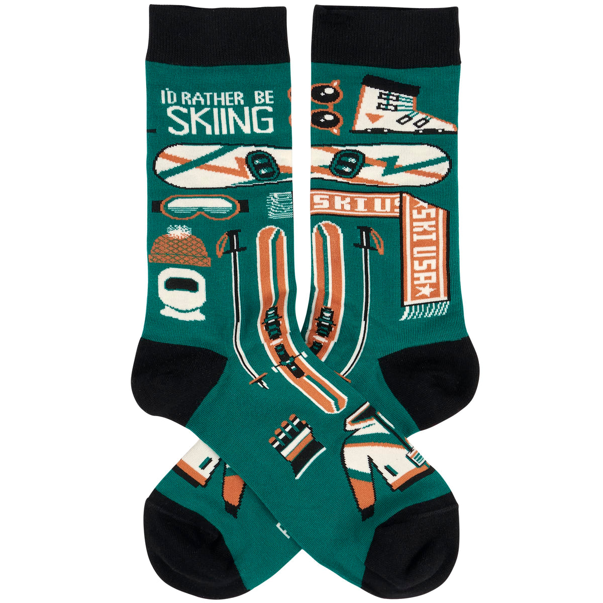 I'd Rather By Skiing Socks