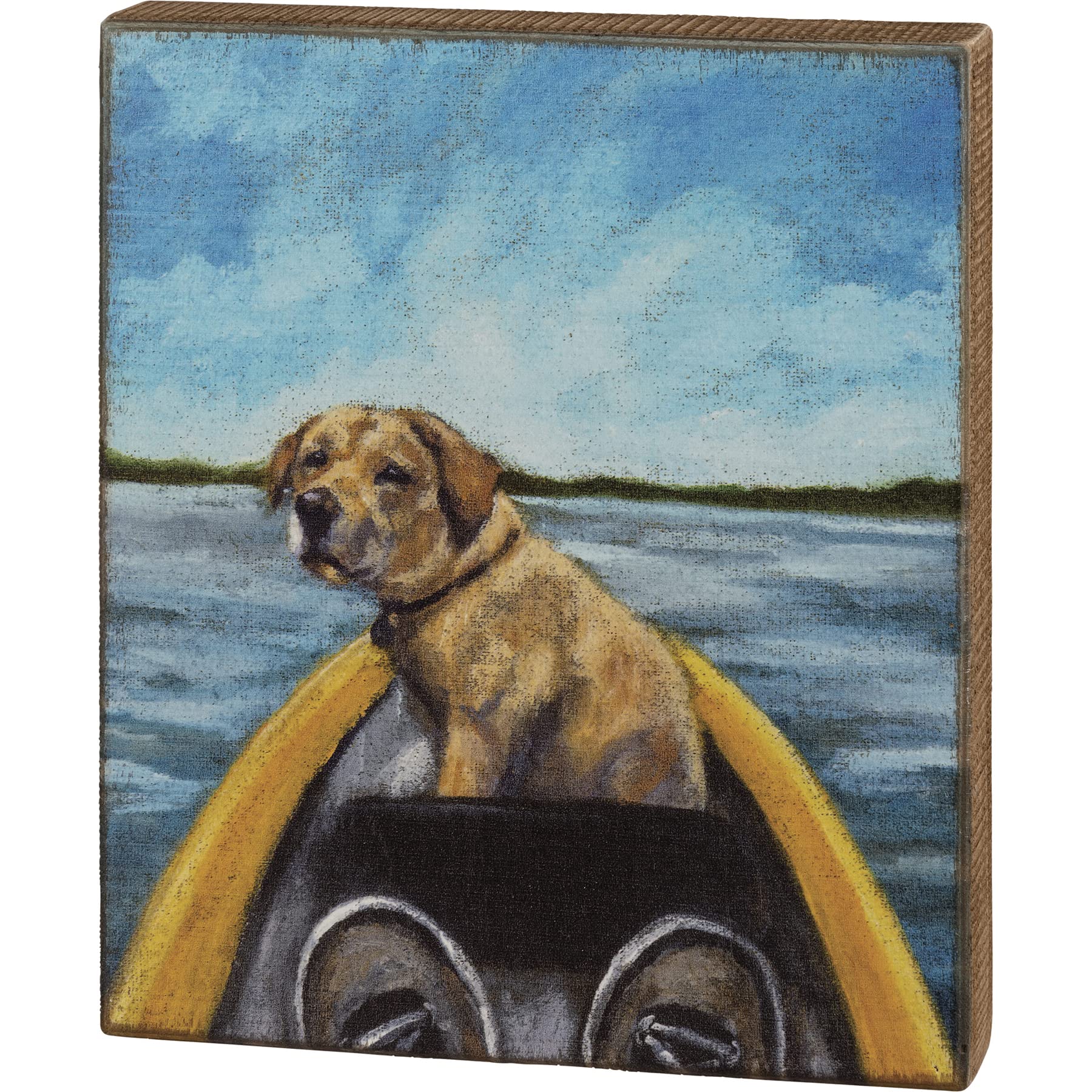 Dog in Canoe Decor