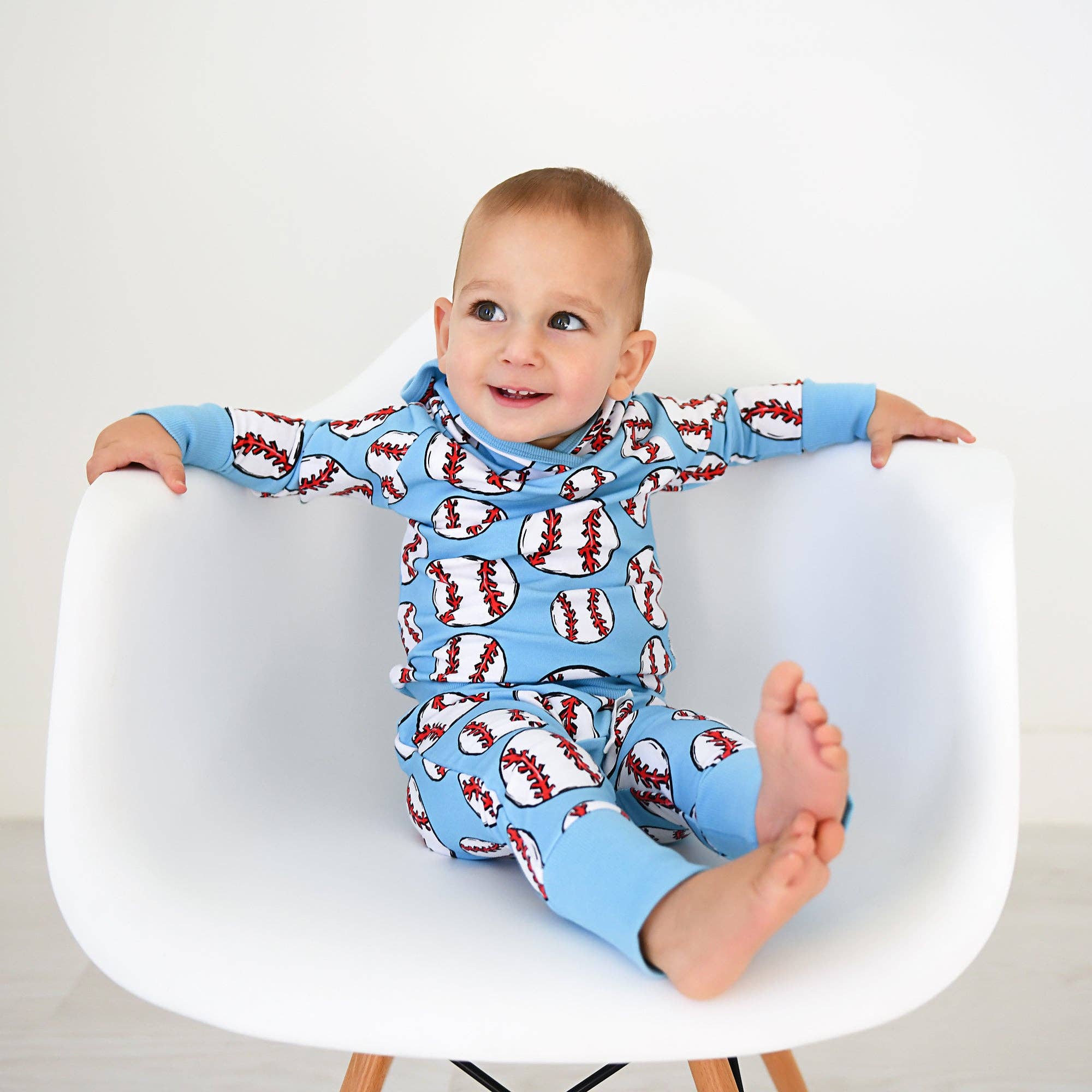 Children Kids Clothing Sweatsuit 2PC Hoodie Set Bambino Baseball