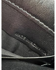 Burberry Signature Grain Leather Check Embossed Langley Black Crossbody