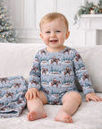Bamboo Baby Bodysuit - Western Cowboy Christmas