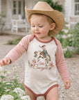 Little Cowgirl Western Rodeo Bodysuit - Cotton Rib
