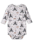 Airplane Baby Bodysuit - Bamboo Cotton Long Sleeve