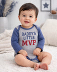 Daddy’s Little MVP Baby Bodysuit – Cotton Sports Outfit