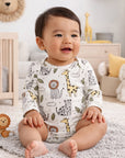 Safari Snuggles Bamboo Baby Bodysuit Jungle Animals