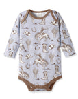 Wild Wrangler/Blue Western Cowboy Bamboo Baby Boy Bodysuit