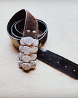 White Turquoise Slab Belt Buckle-Large 902n