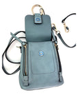 Chloe Blue Faye Mini Suede and Leather Backpack Bag