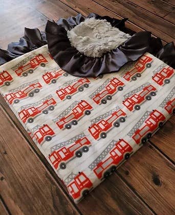 Fire Trucks Teether Blanket