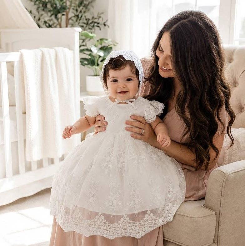 Nicolette's Couture The Phoebe Christening Gown