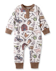 Farmer's Market Baby Henley Romper - Bamboo One Piece