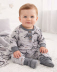 Airplane Henley Romper – Soft Bamboo Baby Outfit