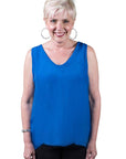 Tina Stephens Made In Italy Dina Silk V-Neck Tank