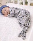Western Cowboy Rodeo Baby Gown -  Bamboo Newborn Layette
