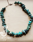 Chunky Genuine Natural Turquoise Beaded Collar Necklace 245b