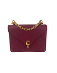 Christian Dior C'est Dior Mini Flap Burgundy Leather Shoulder Bag