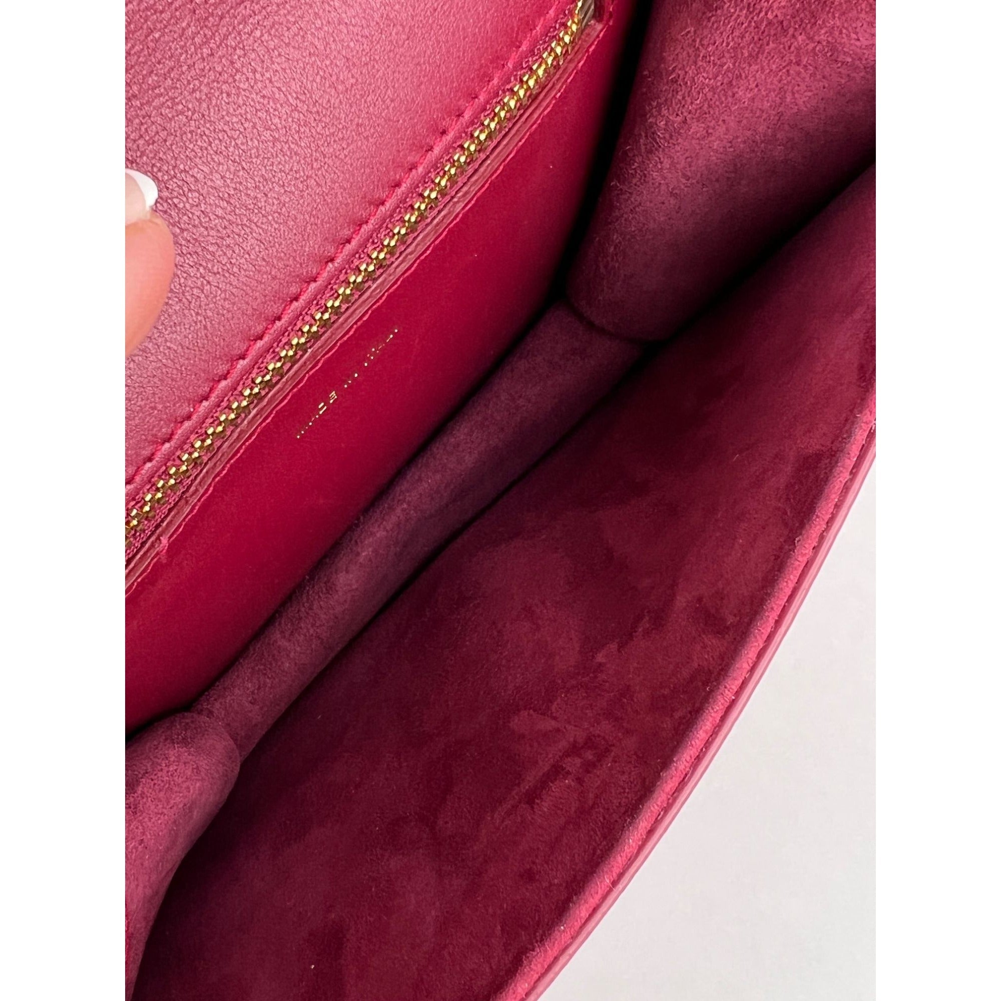 Christian Dior C&#39;est Dior Mini Flap Burgundy Leather Shoulder Bag
