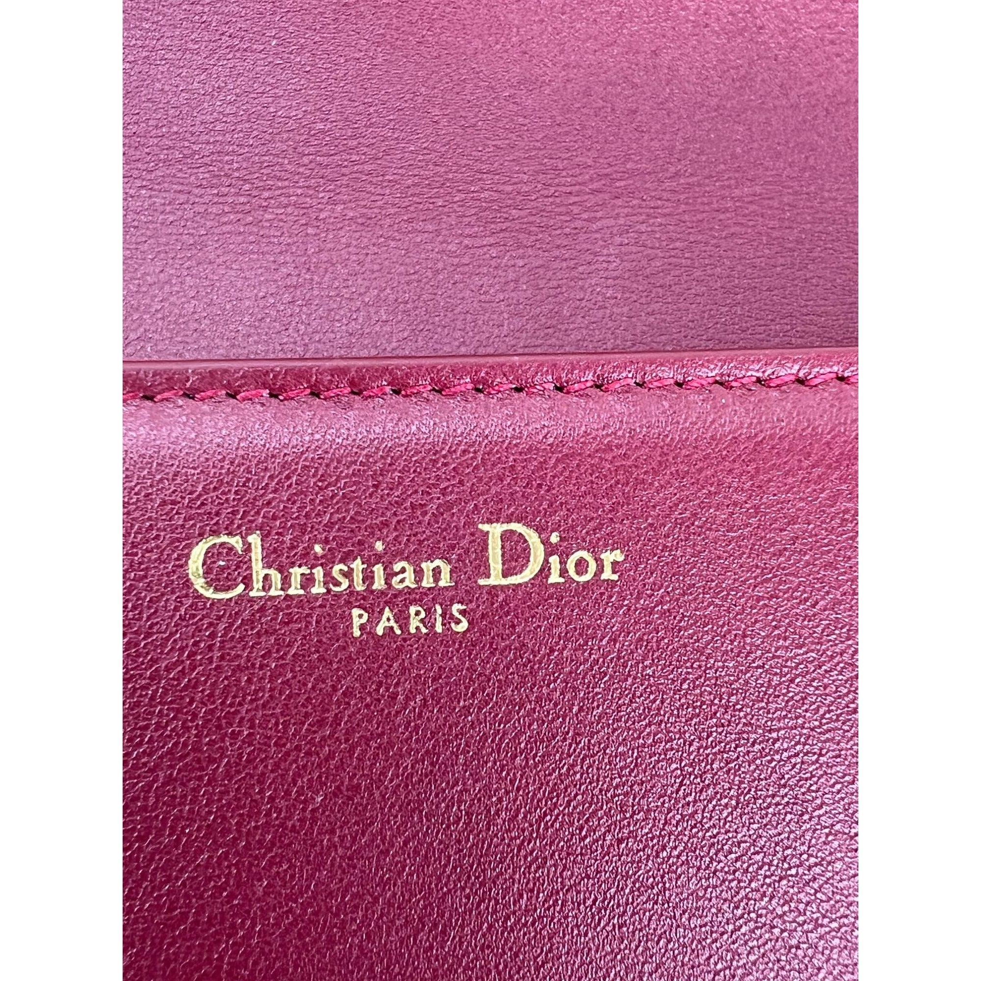 Christian Dior C&#39;est Dior Mini Flap Burgundy Leather Shoulder Bag