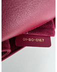 Christian Dior C'est Dior Mini Flap Burgundy Leather Shoulder Bag