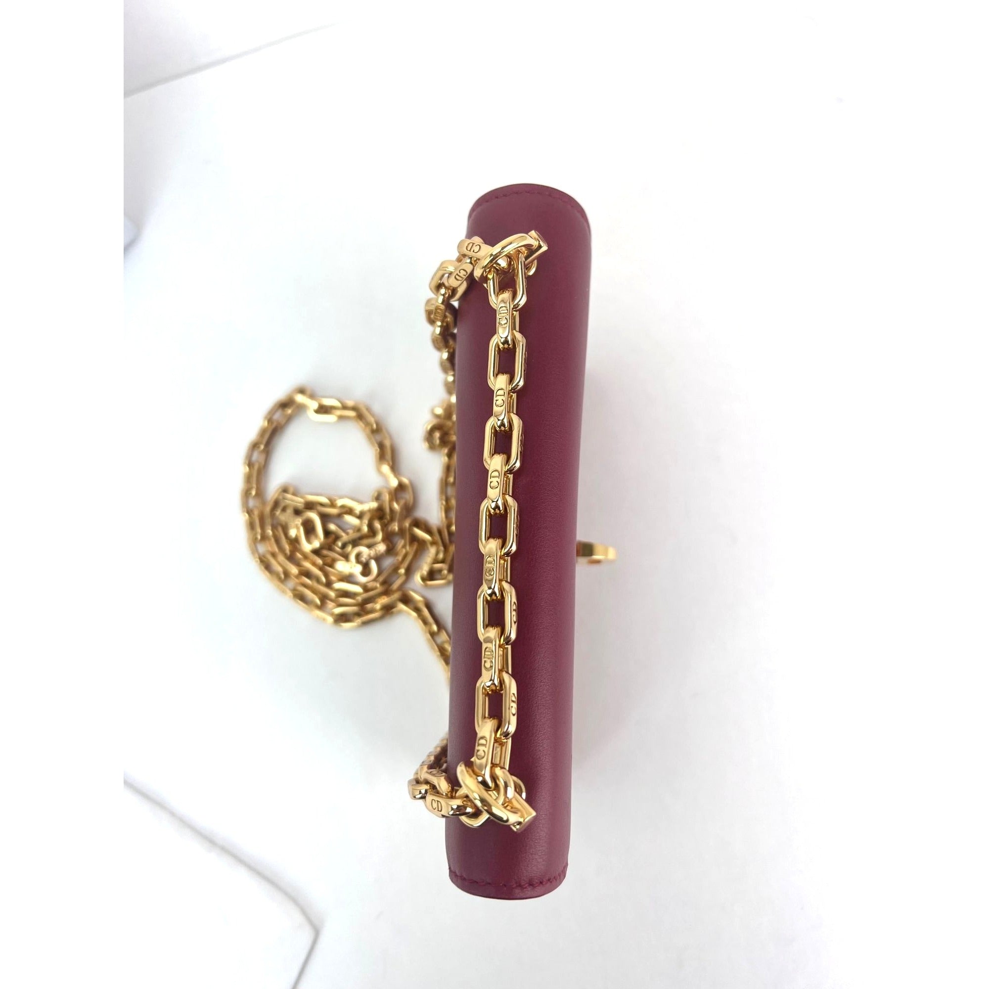 Christian Dior C&#39;est Dior Mini Flap Burgundy Leather Shoulder Bag