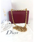 Christian Dior C'est Dior Mini Flap Burgundy Leather Shoulder Bag