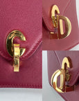 Christian Dior C'est Dior Mini Flap Burgundy Leather Shoulder Bag