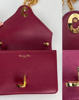 Christian Dior C'est Dior Mini Flap Burgundy Leather Shoulder Bag