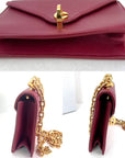 Christian Dior C'est Dior Mini Flap Burgundy Leather Shoulder Bag