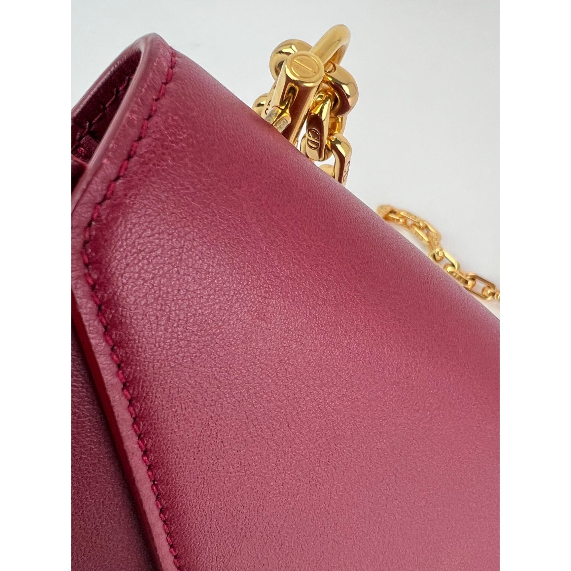Christian Dior C&#39;est Dior Mini Flap Burgundy Leather Shoulder Bag