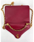 Christian Dior C'est Dior Mini Flap Burgundy Leather Shoulder Bag