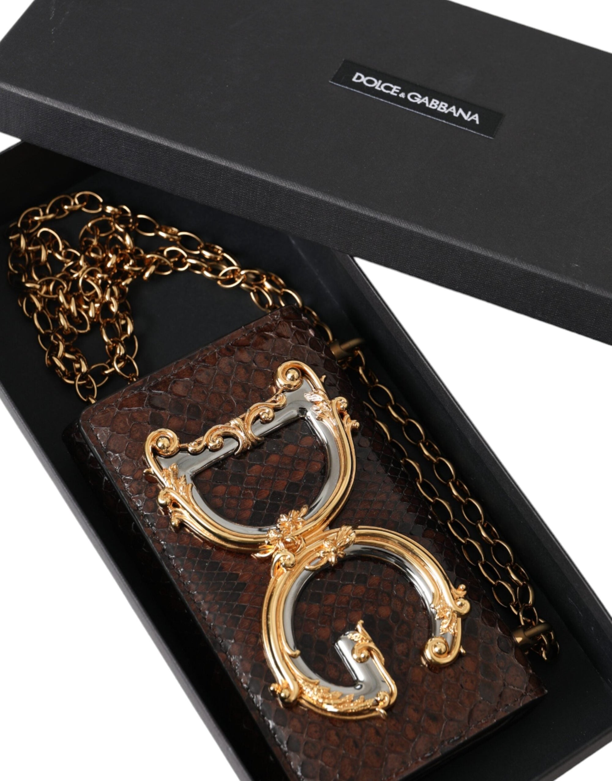 Dolce &amp; Gabbana Python Leather DG Girls Crossbody Bag