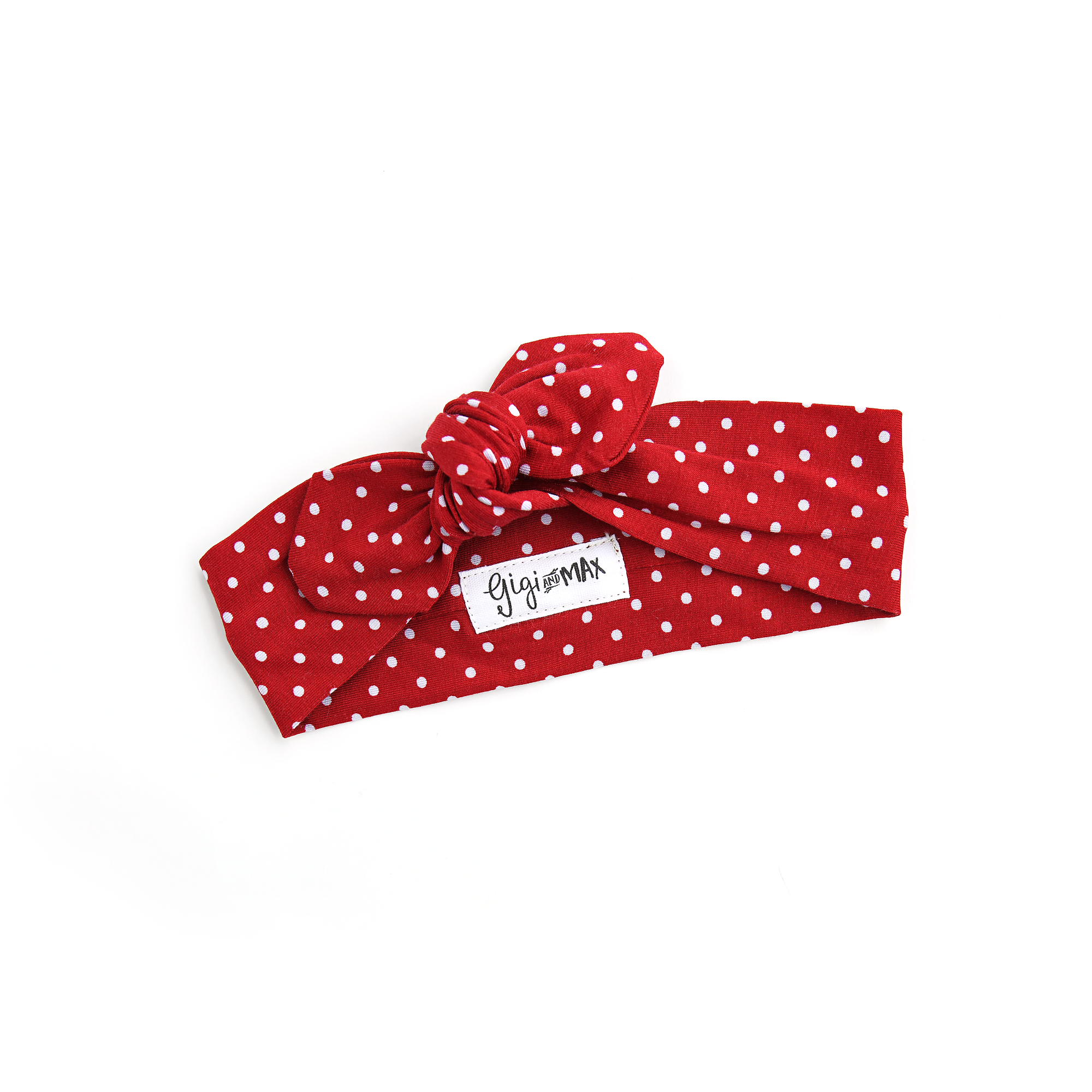 Ivy Red Dot TOPKNOT HEADBAND