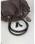 Gucci Sukey Medium Boston Guccissima Brown Leather Shoulder Bag