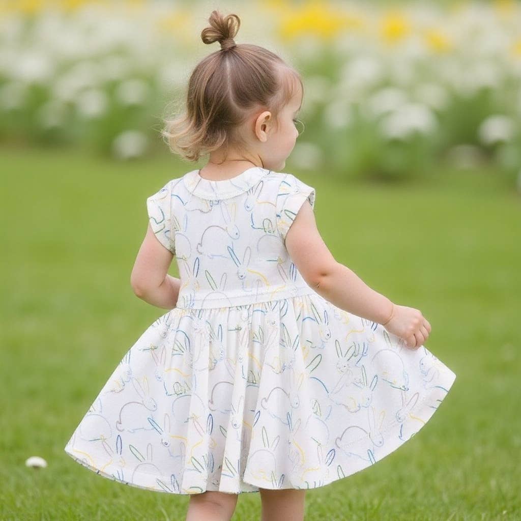 finn + emma Bunny Delight Organic Cotton Twirl Dress