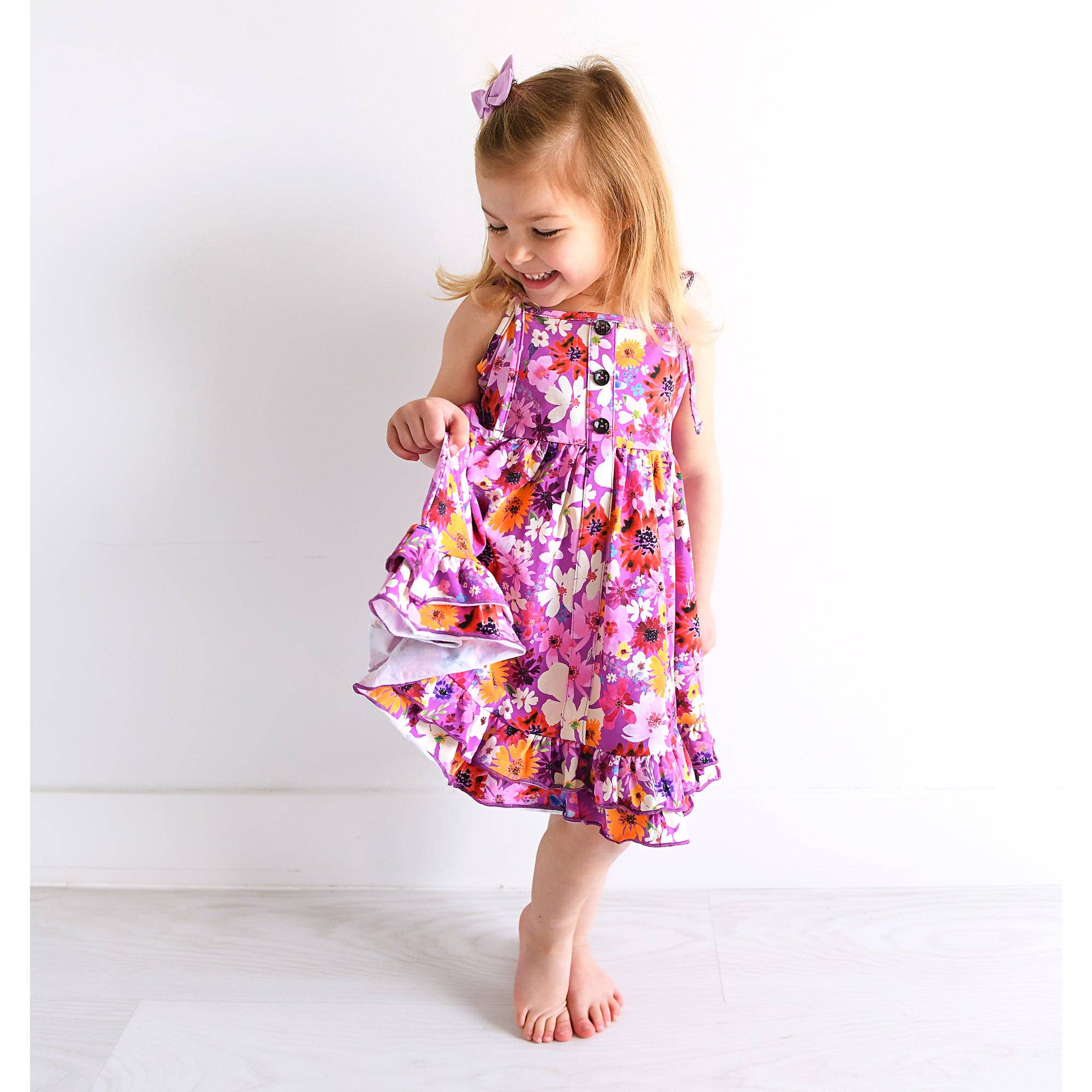 Girls Clothes Dress Tie Twirl Dress Kaia