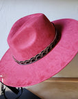 Rust Boho Hat w/ Choice of Leather Band & Turquoise Slab 984g