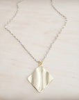 Gilded Wave Pendant Necklace 257mb