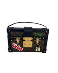 Louis Vuitton Petite Malle Patches Monogram Crossbody Clutch Bag Limited Edition RARE