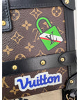 Louis Vuitton Petite Malle Patches Monogram Crossbody Clutch Bag Limited Edition RARE