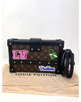 Louis Vuitton Petite Malle Patches Monogram Crossbody Clutch Bag Limited Edition RARE