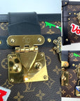 Louis Vuitton Petite Malle Patches Monogram Crossbody Clutch Bag Limited Edition RARE