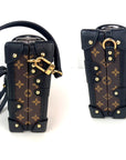 Louis Vuitton Petite Malle Patches Monogram Crossbody Clutch Bag Limited Edition RARE
