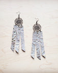 **Dream Catcher Earrings w/ Leather Fringe Gilded Cowboy 200ai
